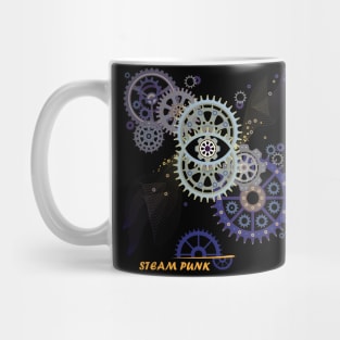 Steam punk with gears and vesica piscis Mug